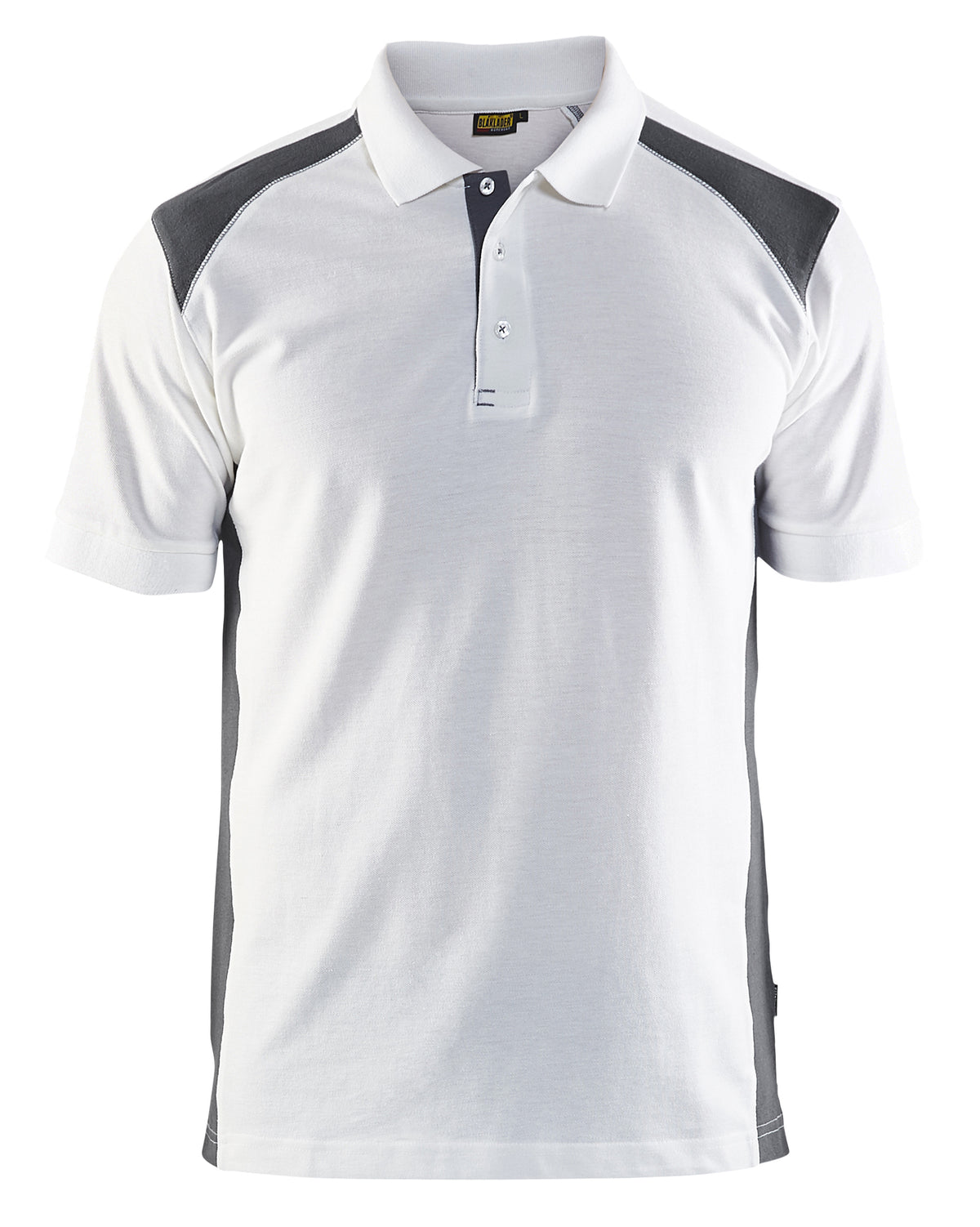 Poloshirt 3324 - Wit/Donkergrijs