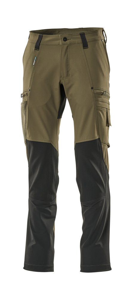 Broek 21679 - 3309 - mosgroen/zwart