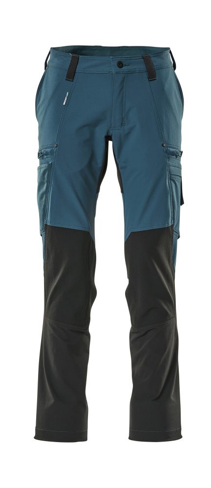 Broek 21679 - 4409 - donkerpetrol/zwart
