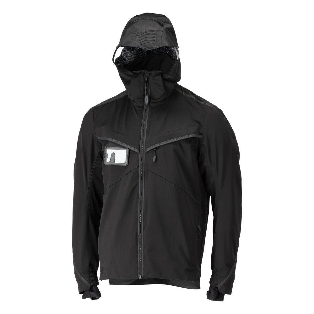 Shelljas met capuchon 22001 - 09 - zwart