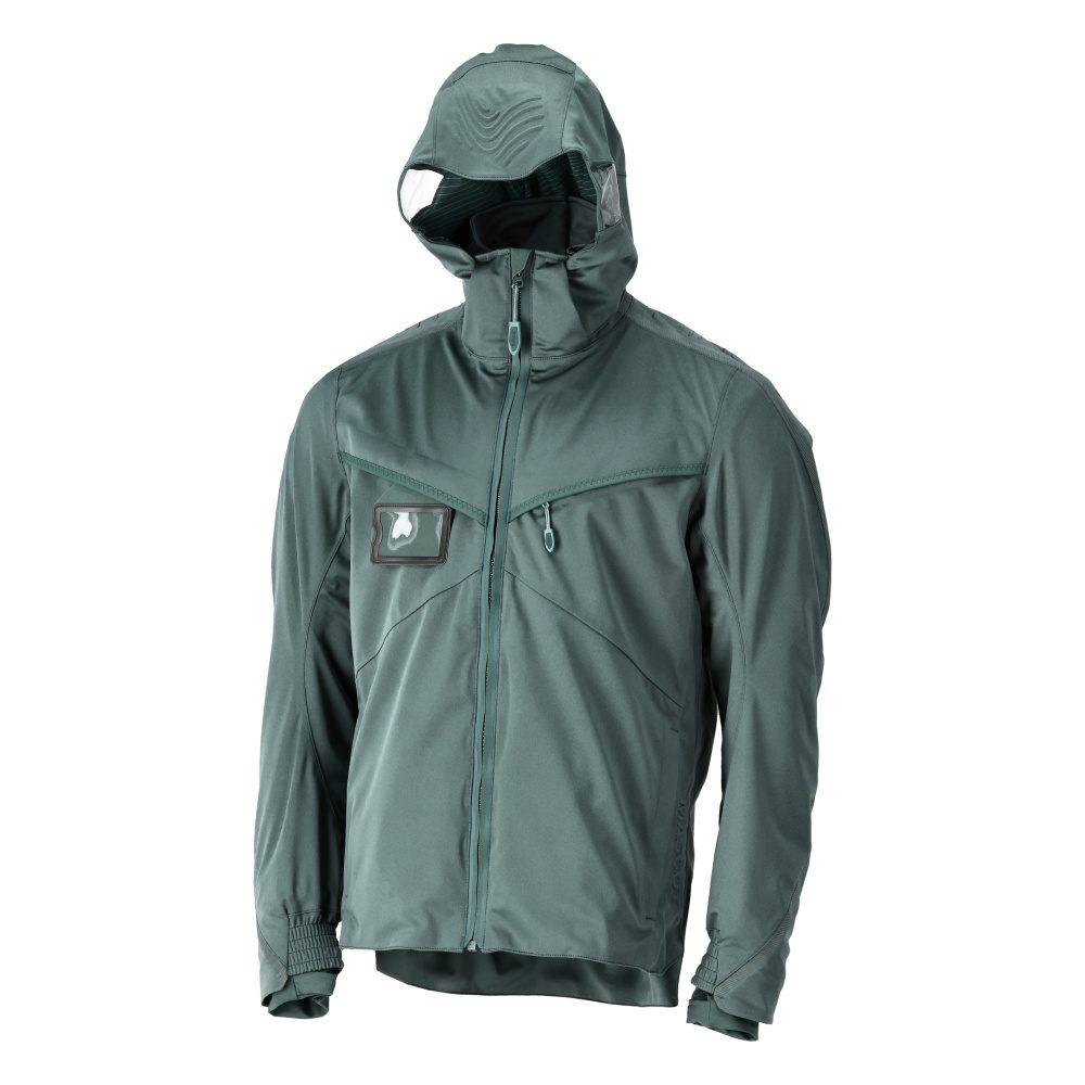 Shelljas met capuchon 22001 - 34 - bosgroen