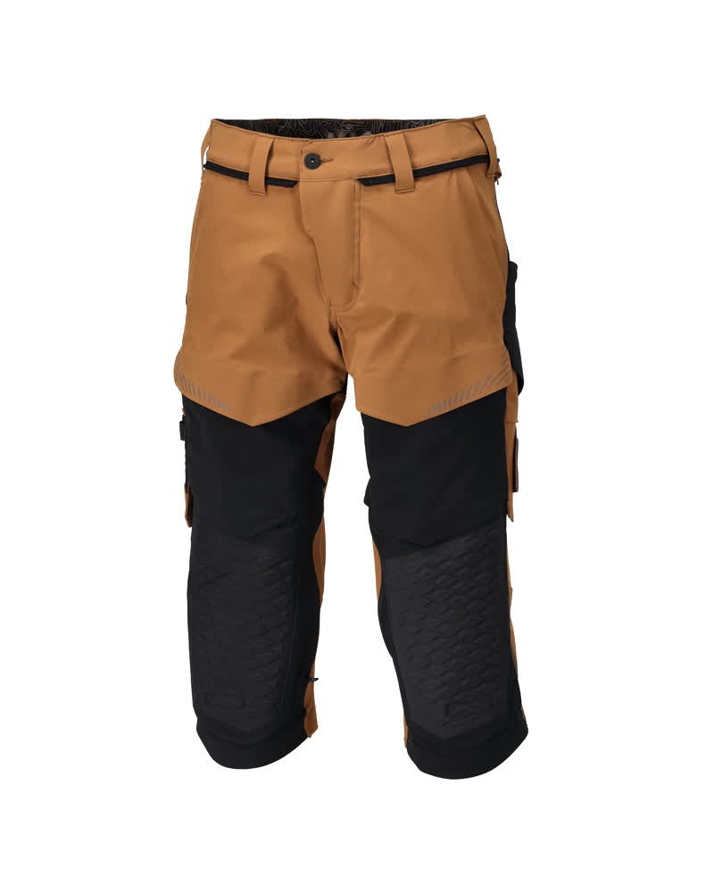 Driekwart broek met kniezakken 22249 - 5409 - notenbruin/zwart