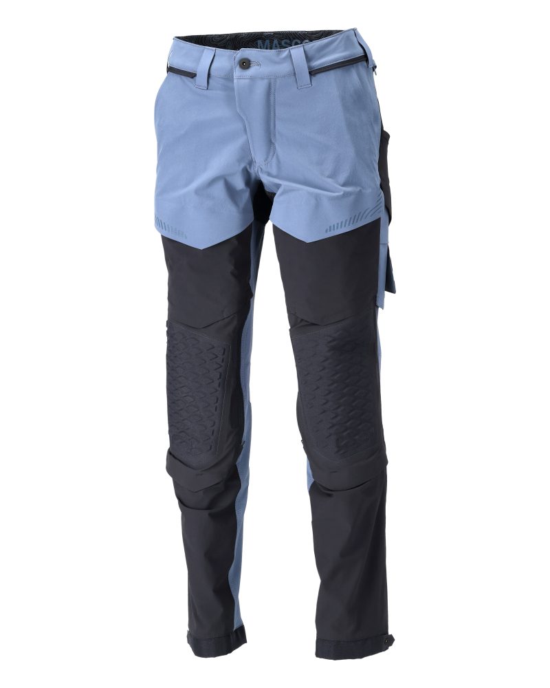 Broek met kniezakken 22279 - 85010 - steenblauw/donkermarine