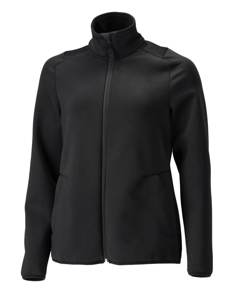 Fleecetrui met rits Dames 22553 - 09 - zwart