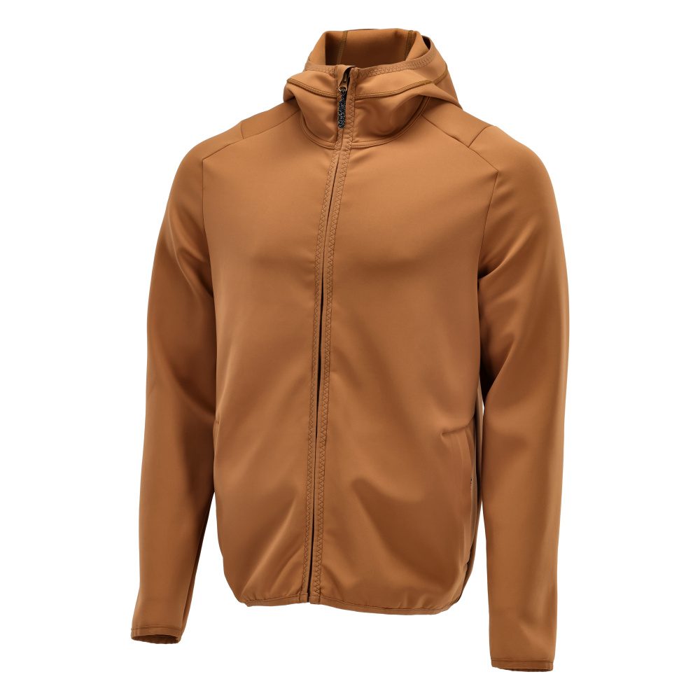 Fleecetrui met capuchon 22586 - 54 - notenbruin