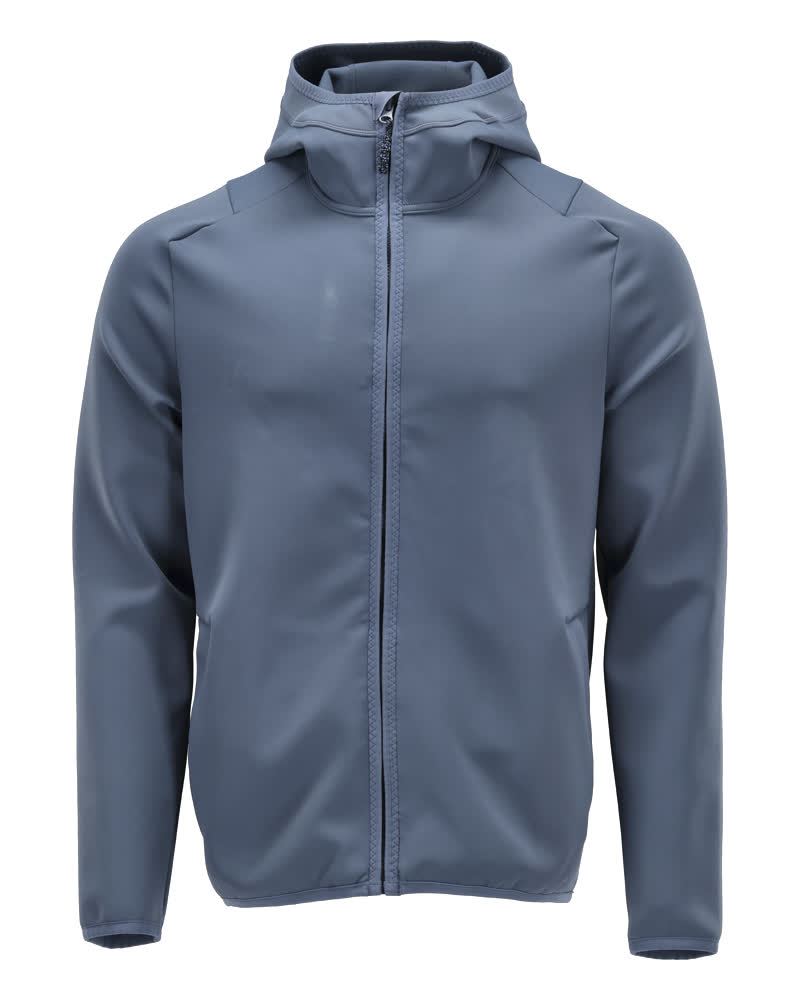 Fleecetrui met capuchon 22586 - 85 - steenblauw