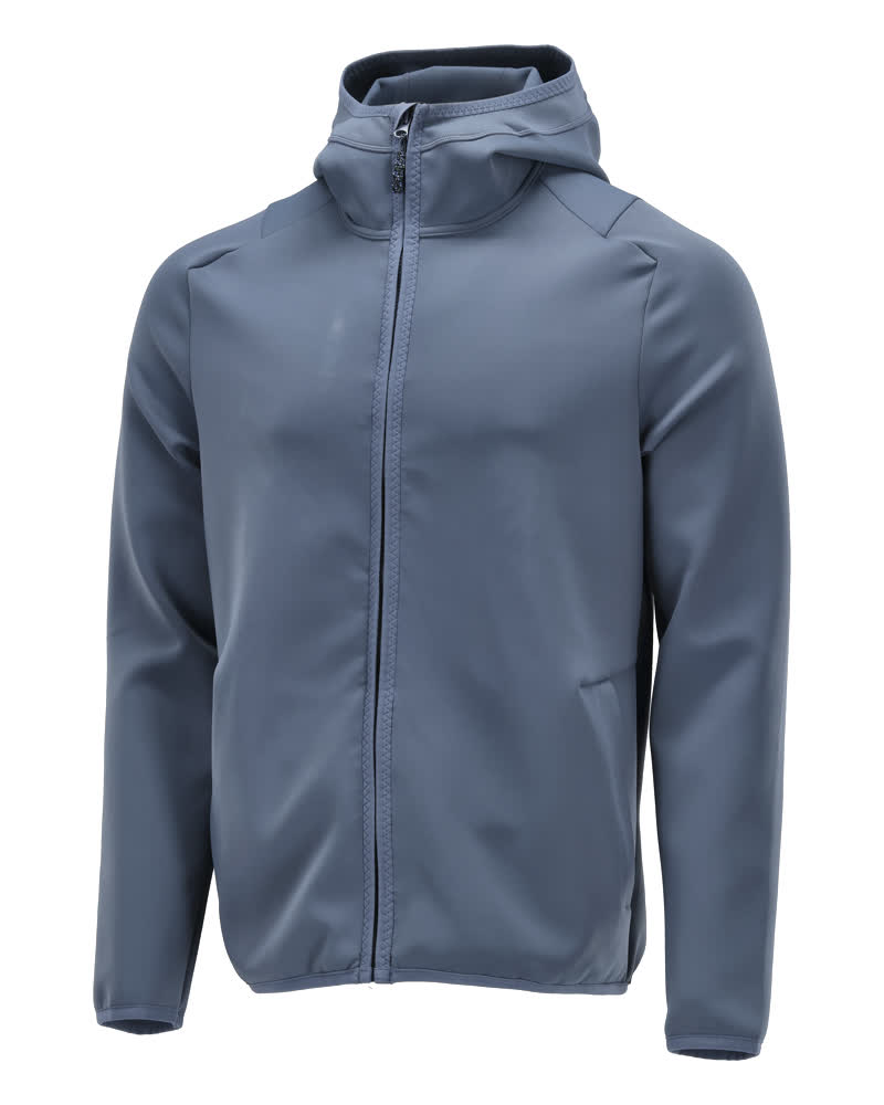Fleecetrui met capuchon 22586 - 85 - steenblauw