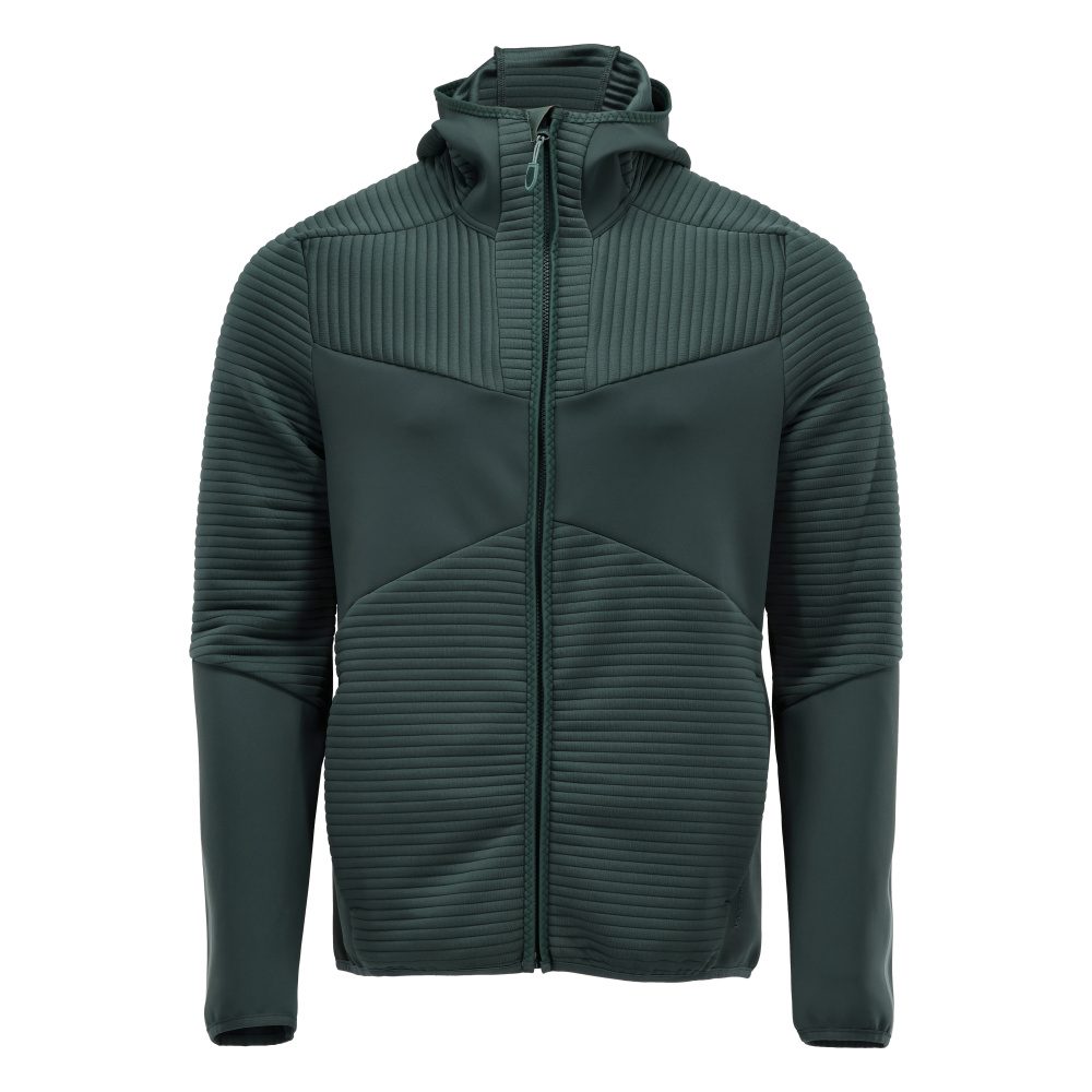 Fleece capuchontrui met rits 22603 - 34 - bosgroen