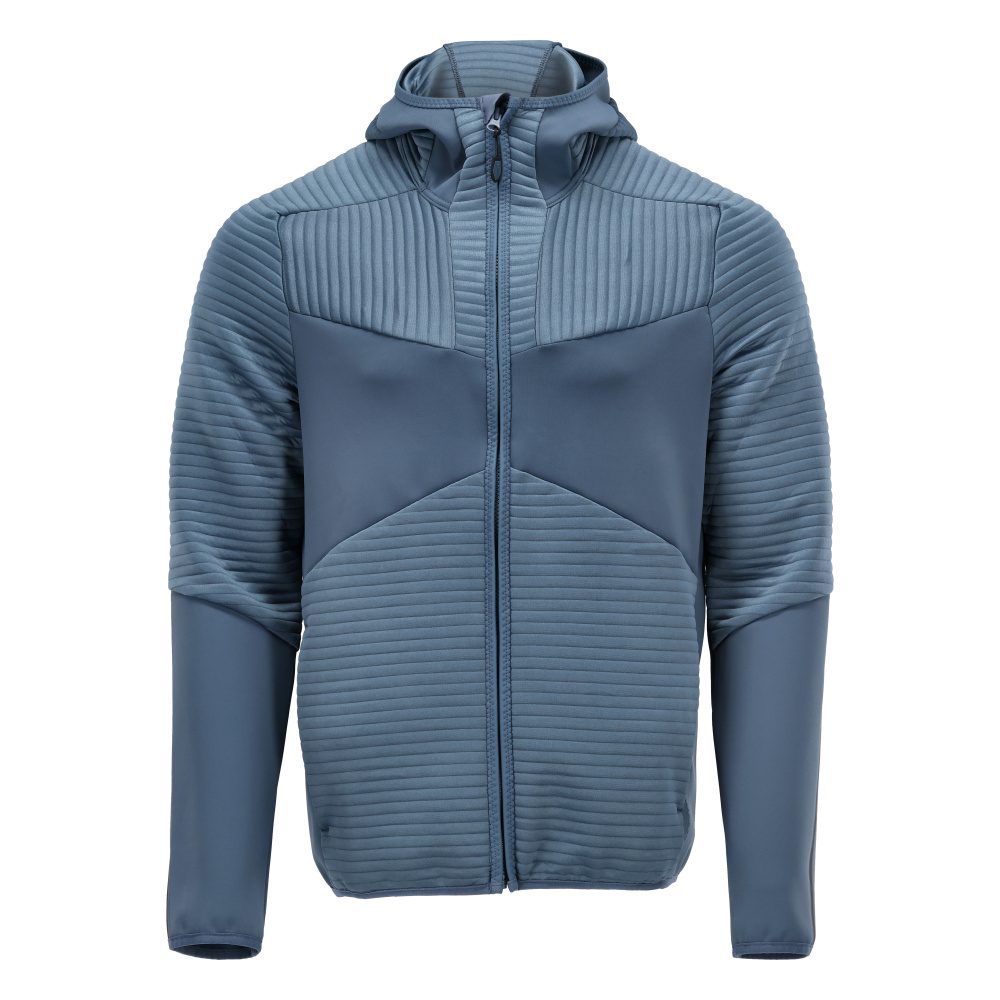 Fleece capuchontrui met rits 22603 - 85 - steenblauw