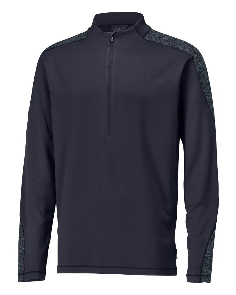 T-shirt met korte rits 22681 - 010 - donkermarine