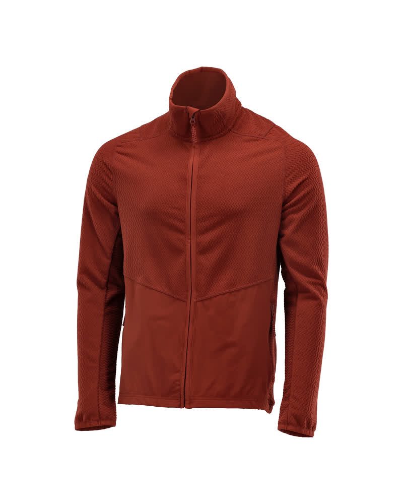 Microfleece trui met rits 22803 - 24 - herfstrood
