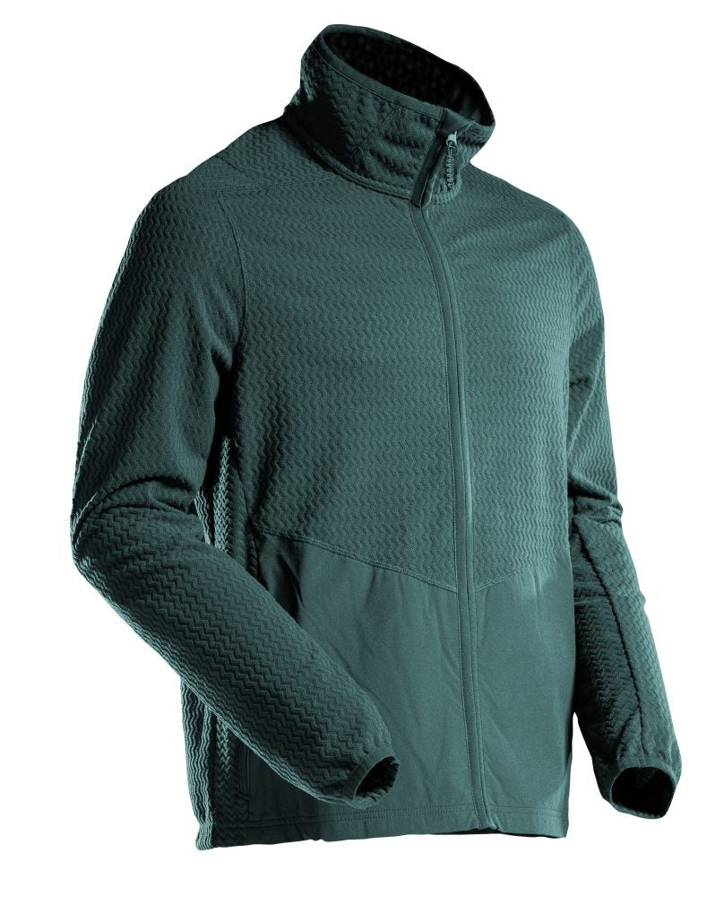 Microfleece trui met rits 22803 - 34 - bosgroen