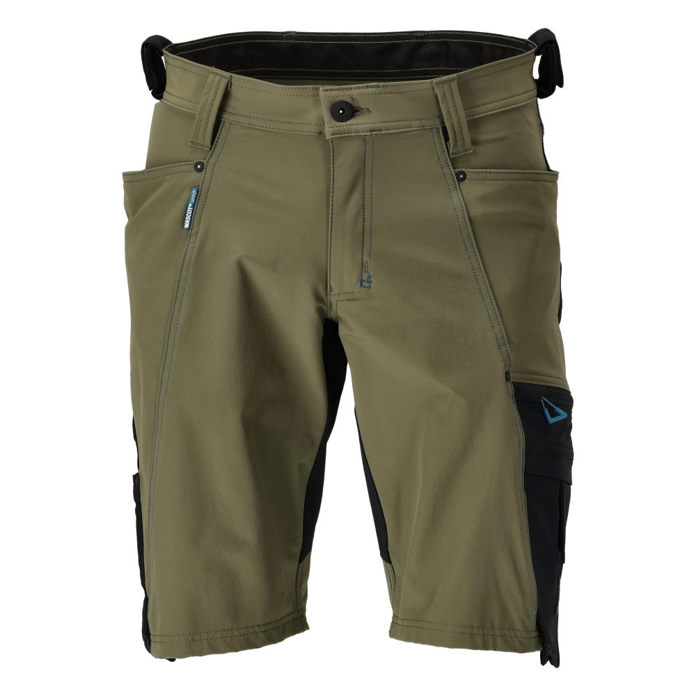 Korte werkbroek 23149 - 3309 - mosgroen/zwart