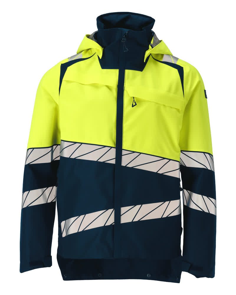 Shell jas 25001 - 01017 - donkermarine/hi-vis geel