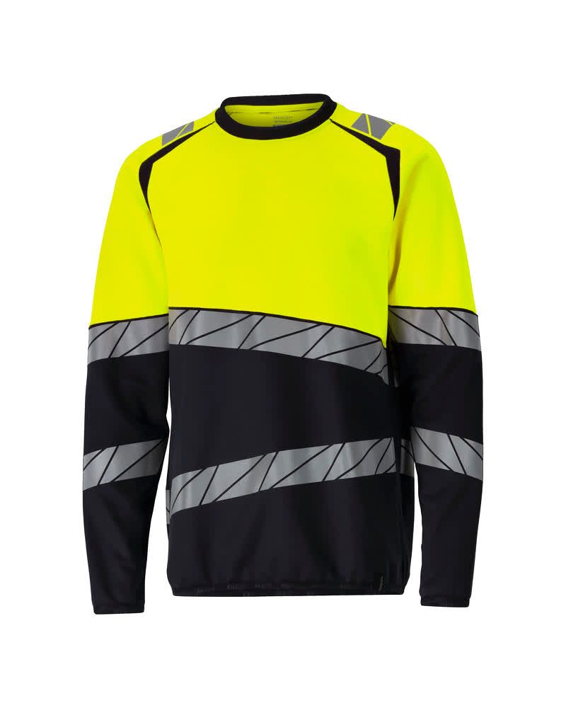Sweatshirt Accelerate Safe 25084 - 01017 - donkermarine/hi-vis geel