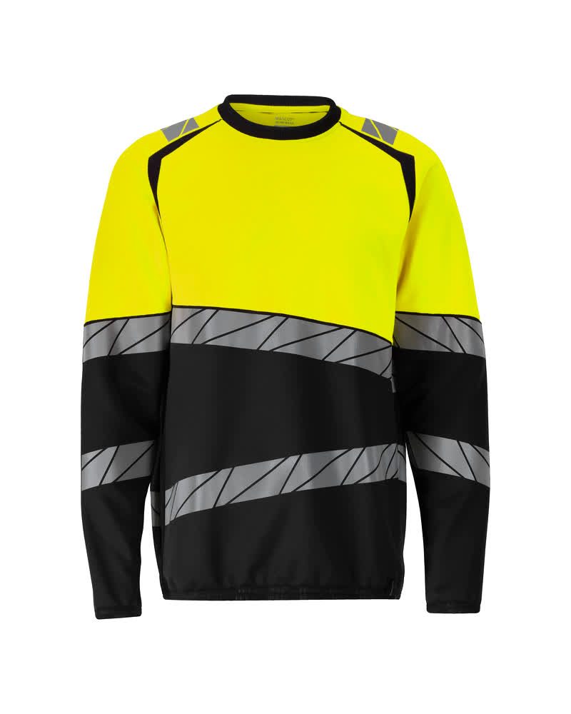 Sweatshirt Accelerate Safe 25084 - 0917 - zwart/hi-vis geel