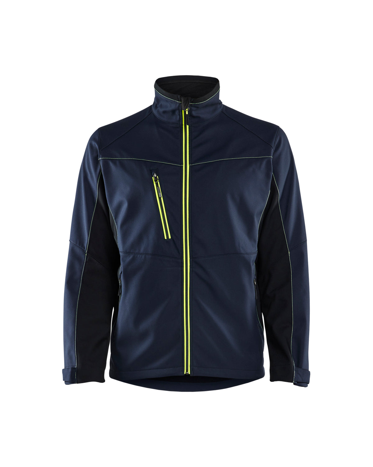 Softshell Jack 4950 - Donker marineblauw/High Vis Geel