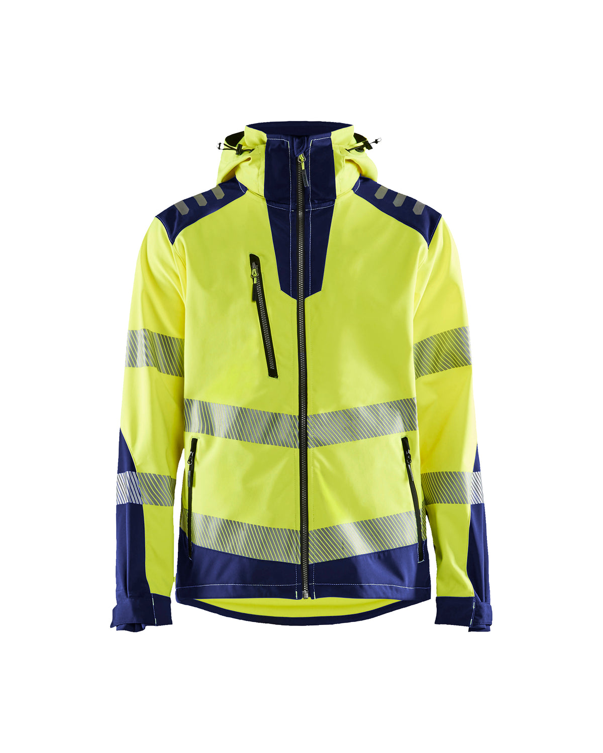 Softshell Jack High-Visibility 4491 - High Vis Geel/Marineblauw