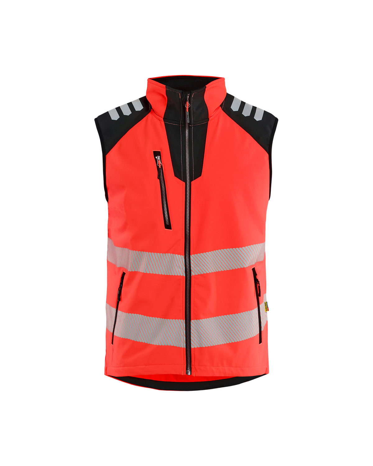 High-Visibility Softshell Bodywarmer 3091 - High Vis Rood/Zwart