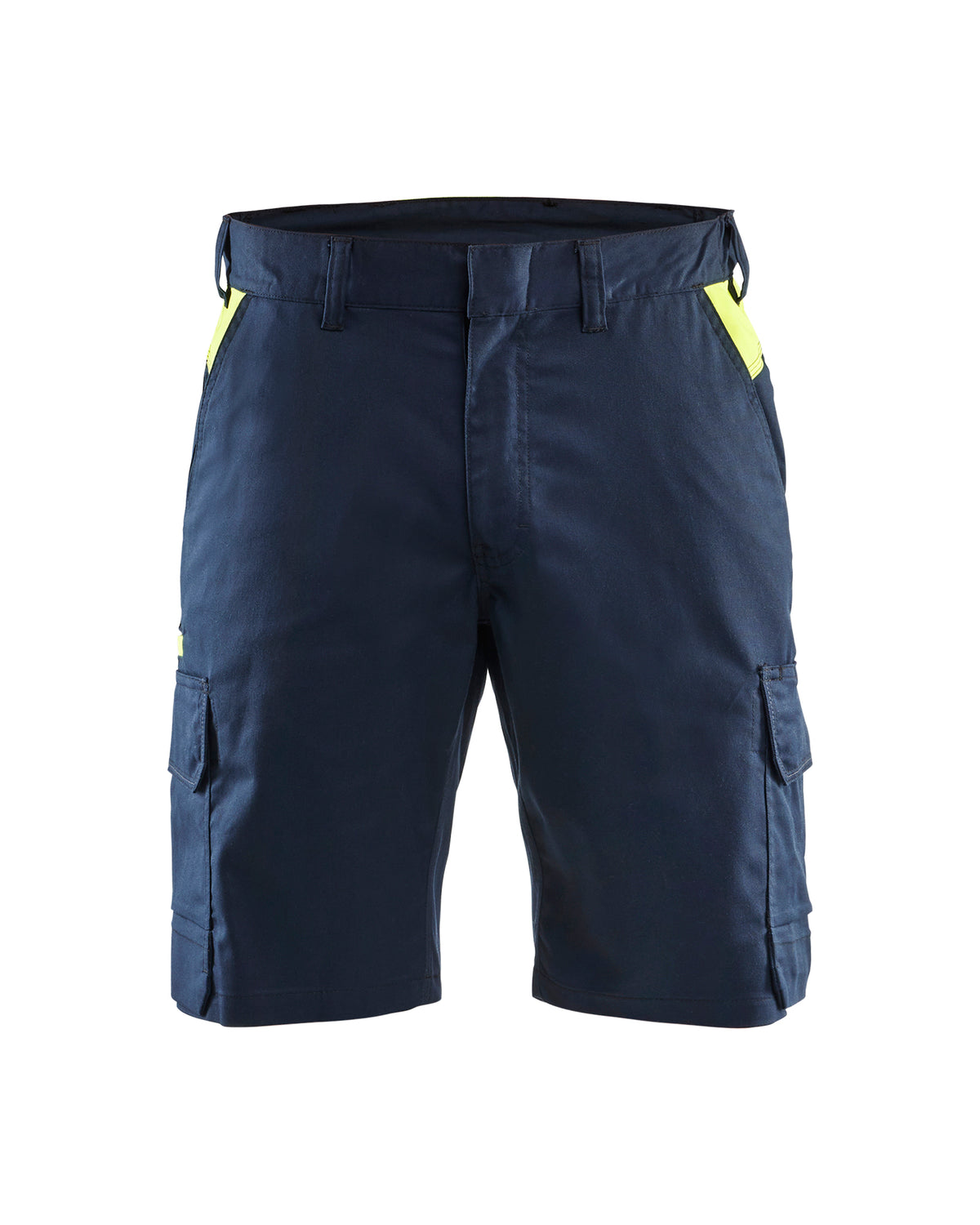 Short Industrie 1446 - Donker marineblauw/High Vis Geel