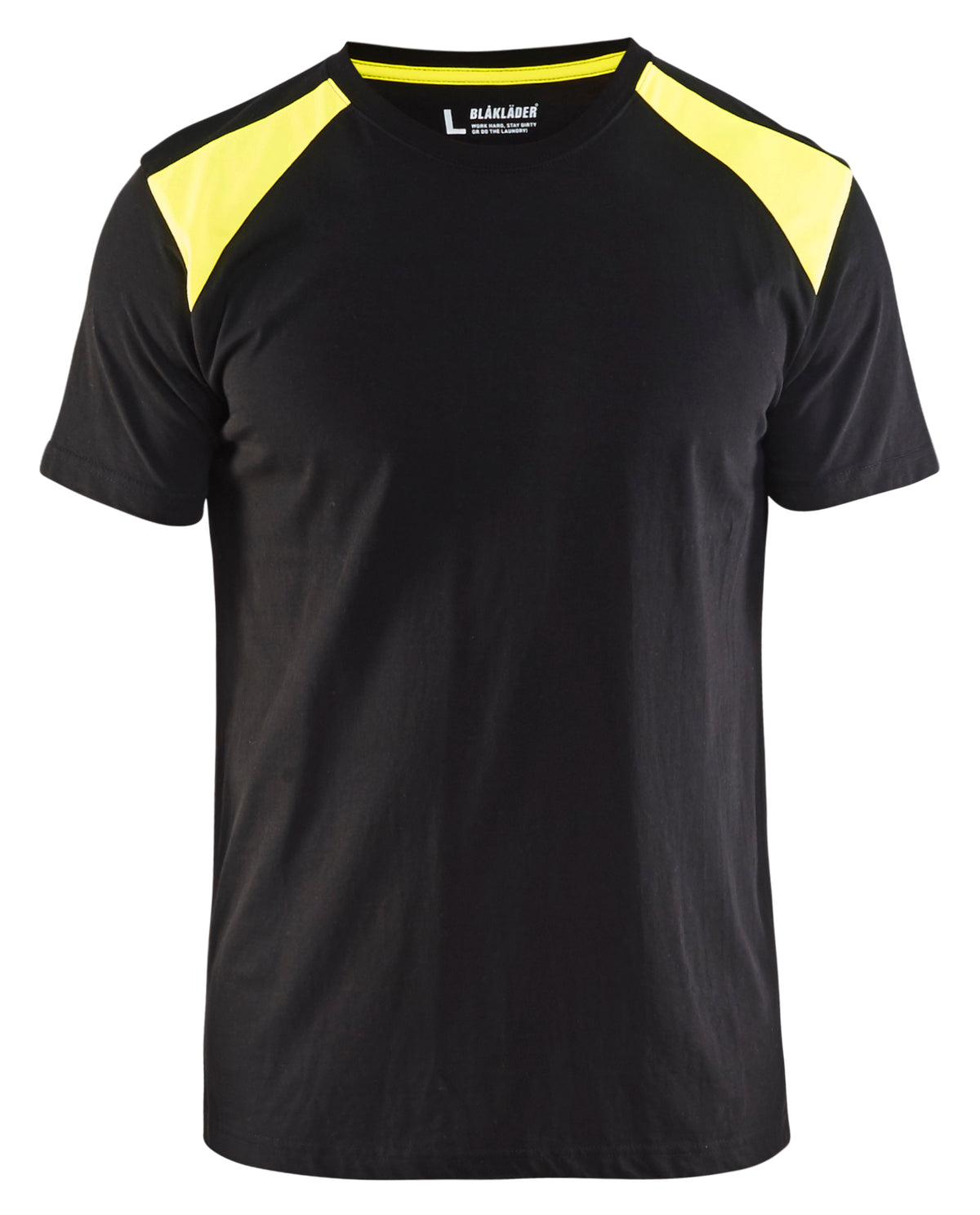 T-shirt Industrie 3379 - Zwart/High Vis Geel