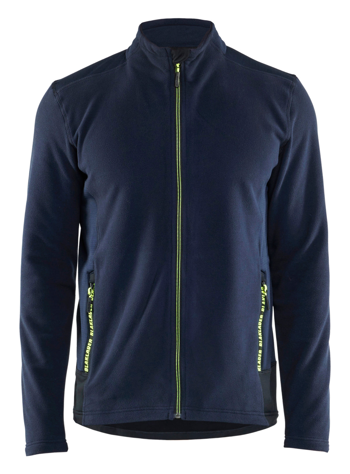 Microfleecevest 4765 - Donker marineblauw/High Vis Geel