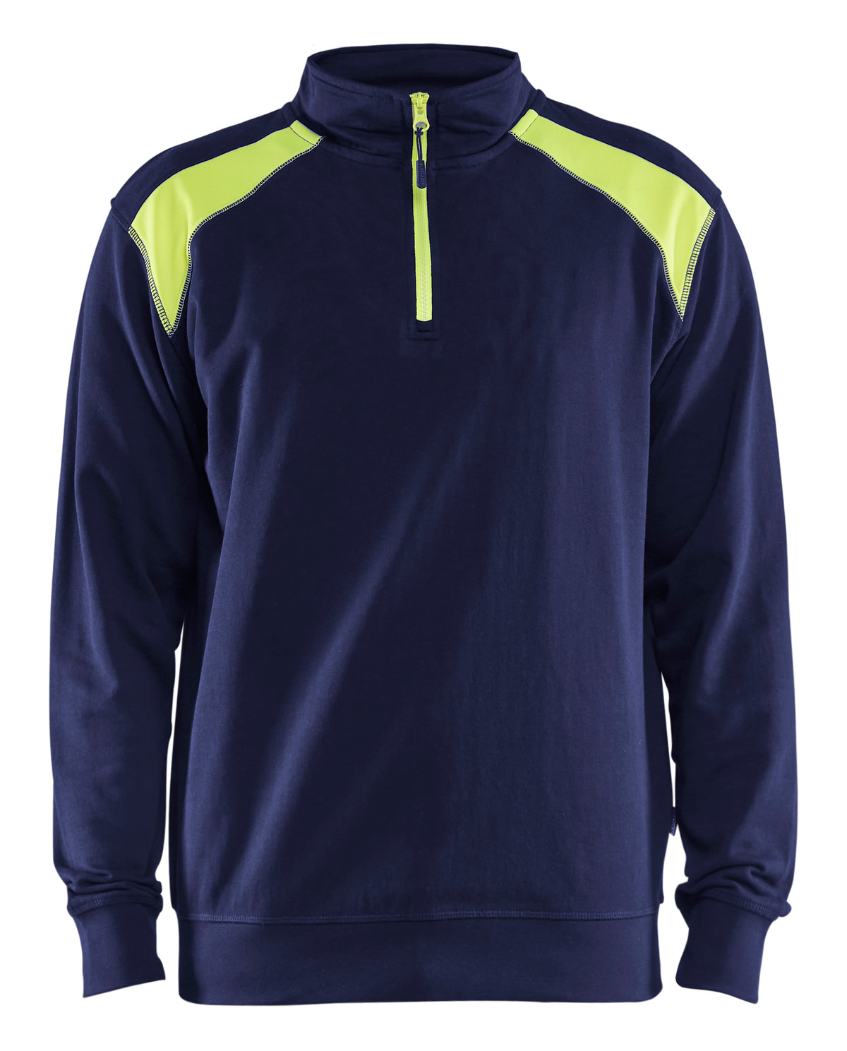 Sweatshirt 3353 - Marine/High Vis Geel