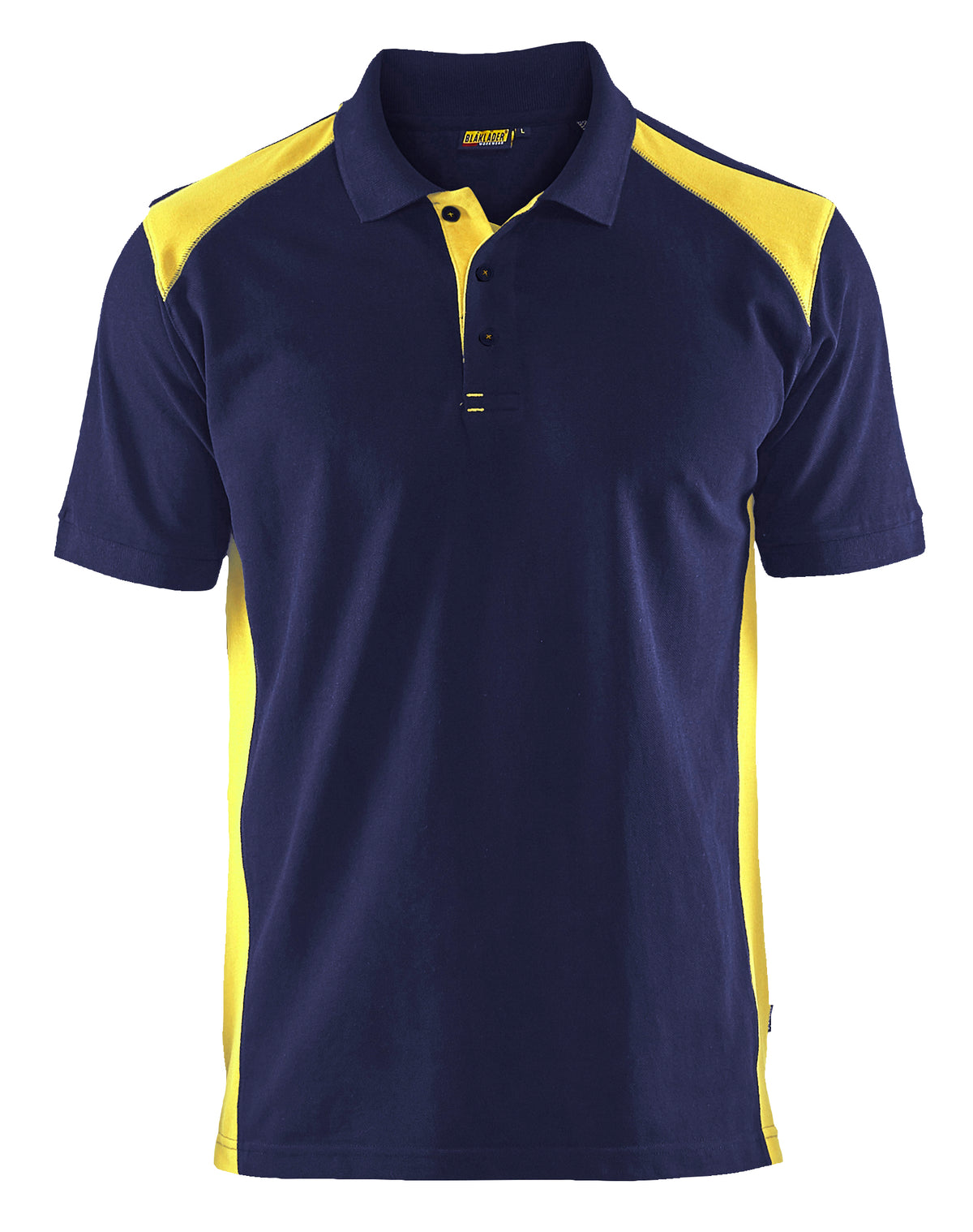Poloshirt 3324 - Marine/High Vis Geel