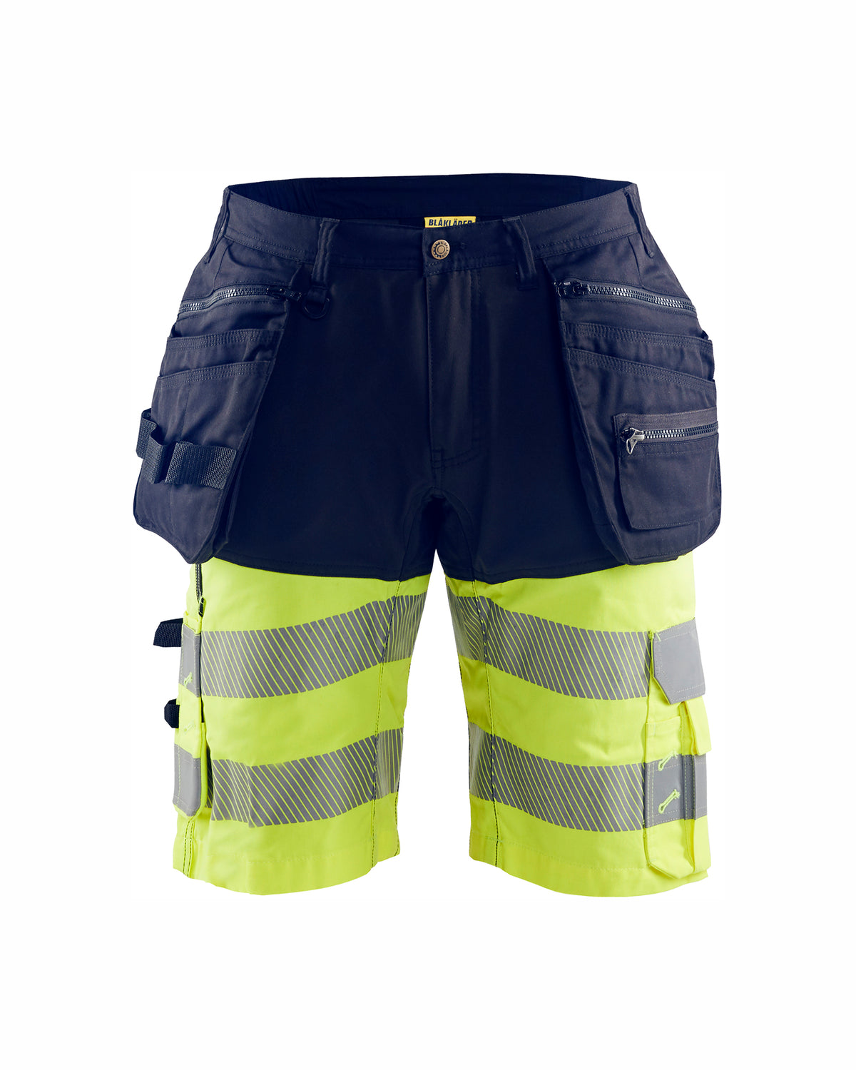 High-Visibility Short 1596 - Marine/High Vis Geel