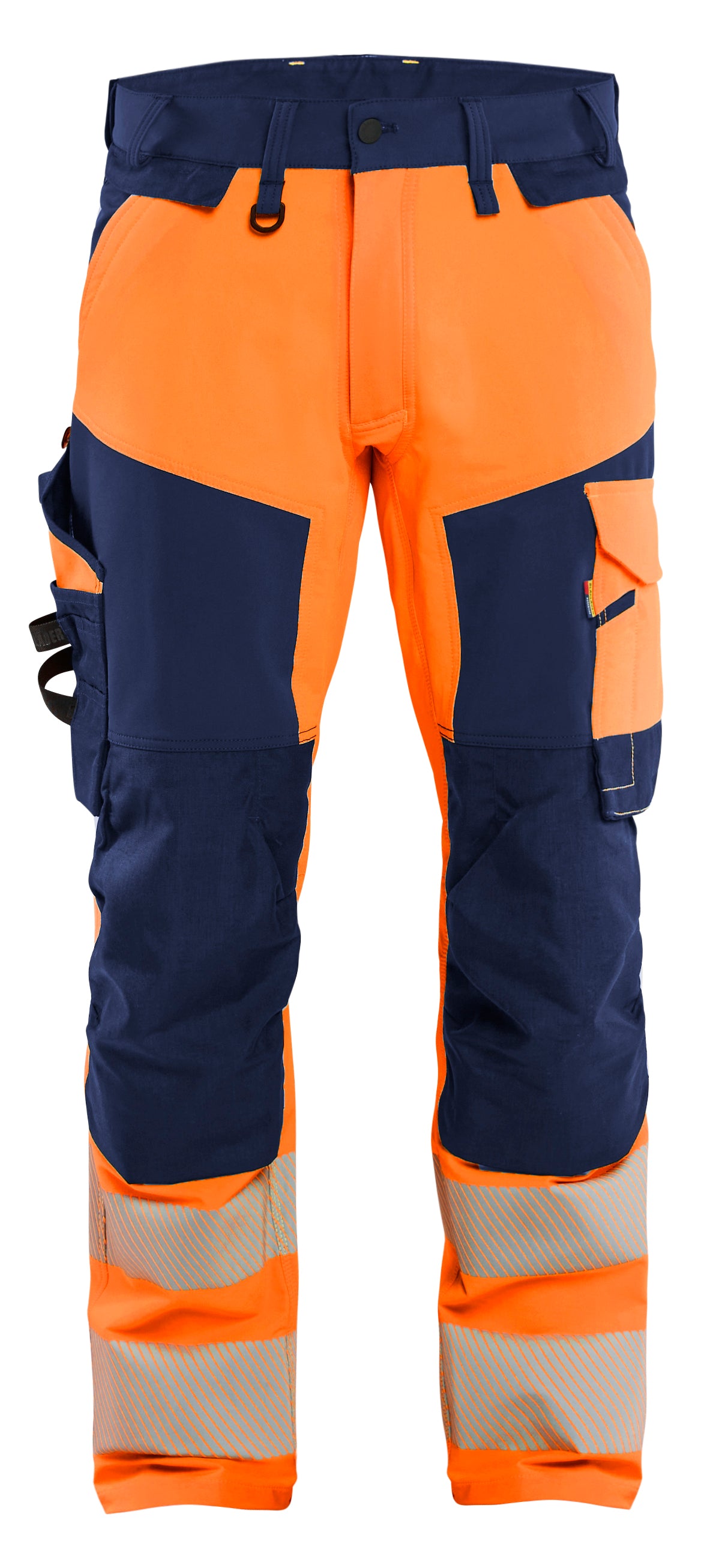 Werkbroek High-Visibility 1124 - High Vis Oranje/Marineblauw