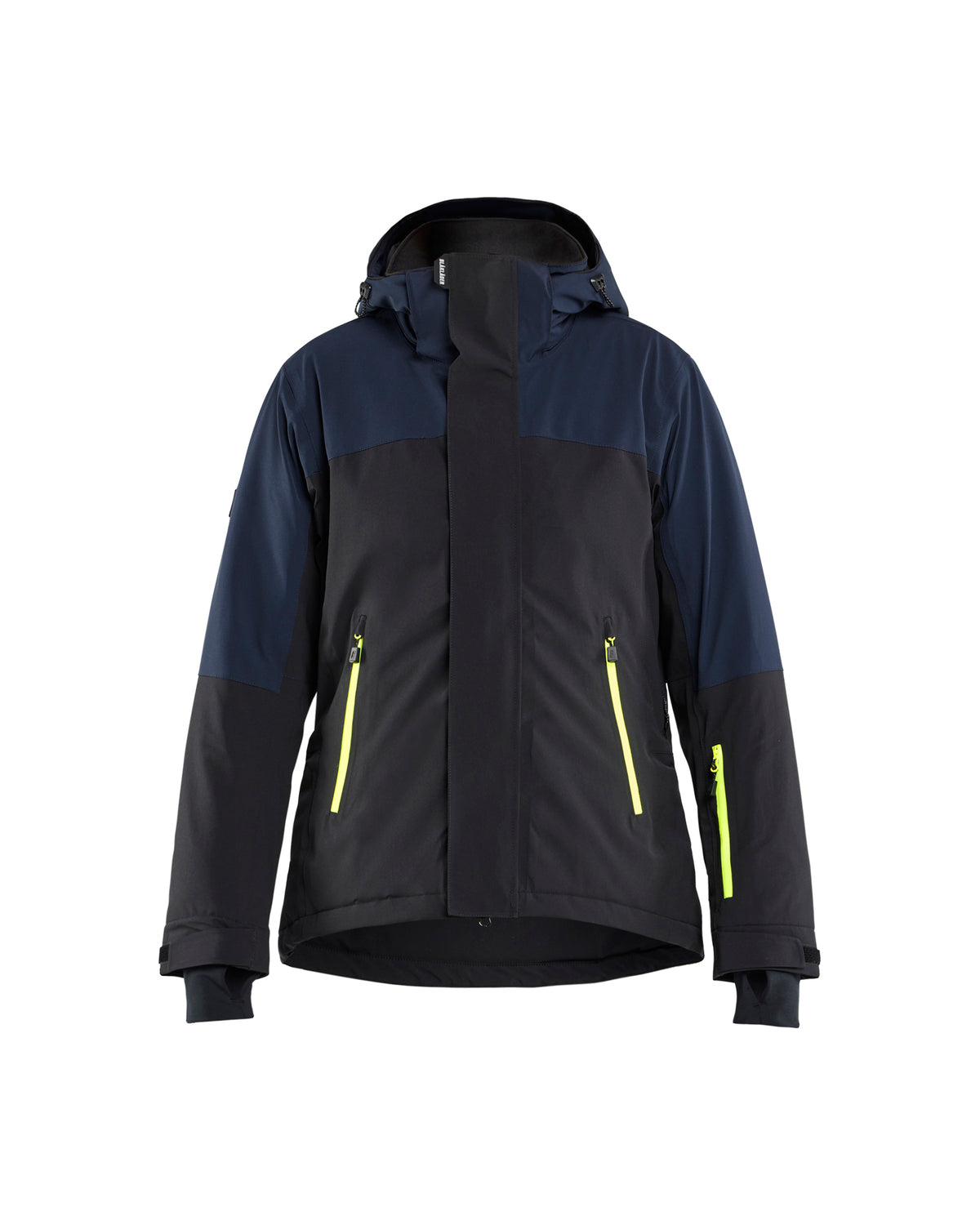 Winterjas STRIKER Dames - Donker marineblauw/High Vis Geel