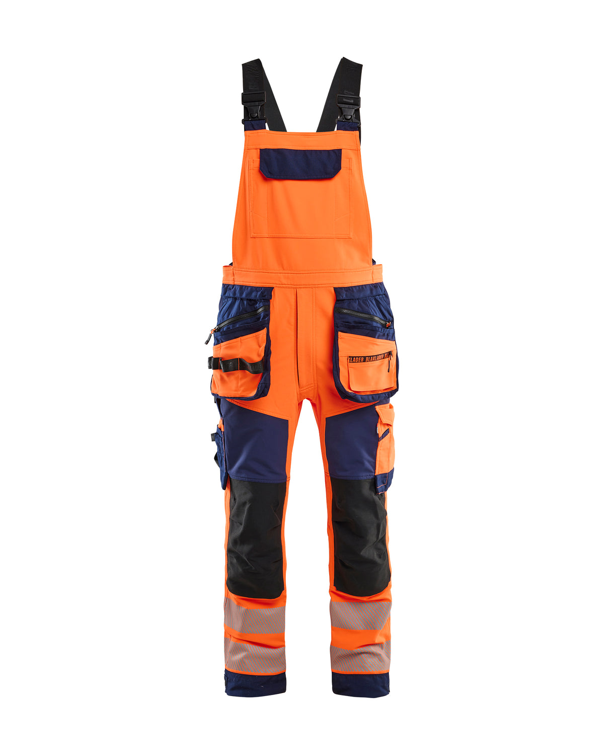 High-Visibility Bretelbroek 2626 - High Vis Oranje/Marineblauw