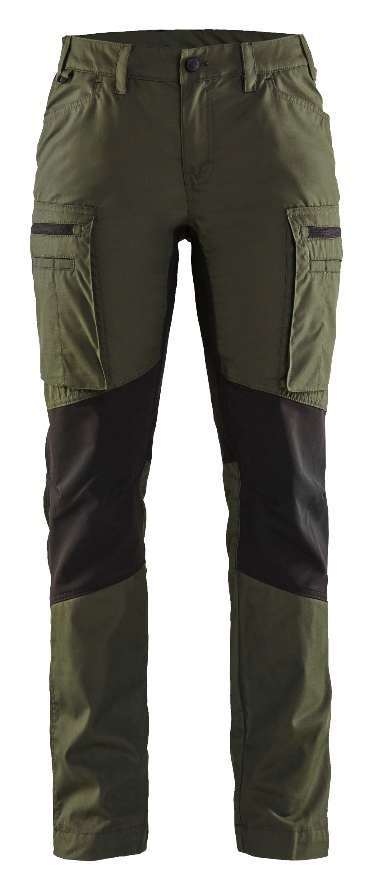 Service werkbroek Stretch Dames 7159 - Donker herfstgroen/Zwart