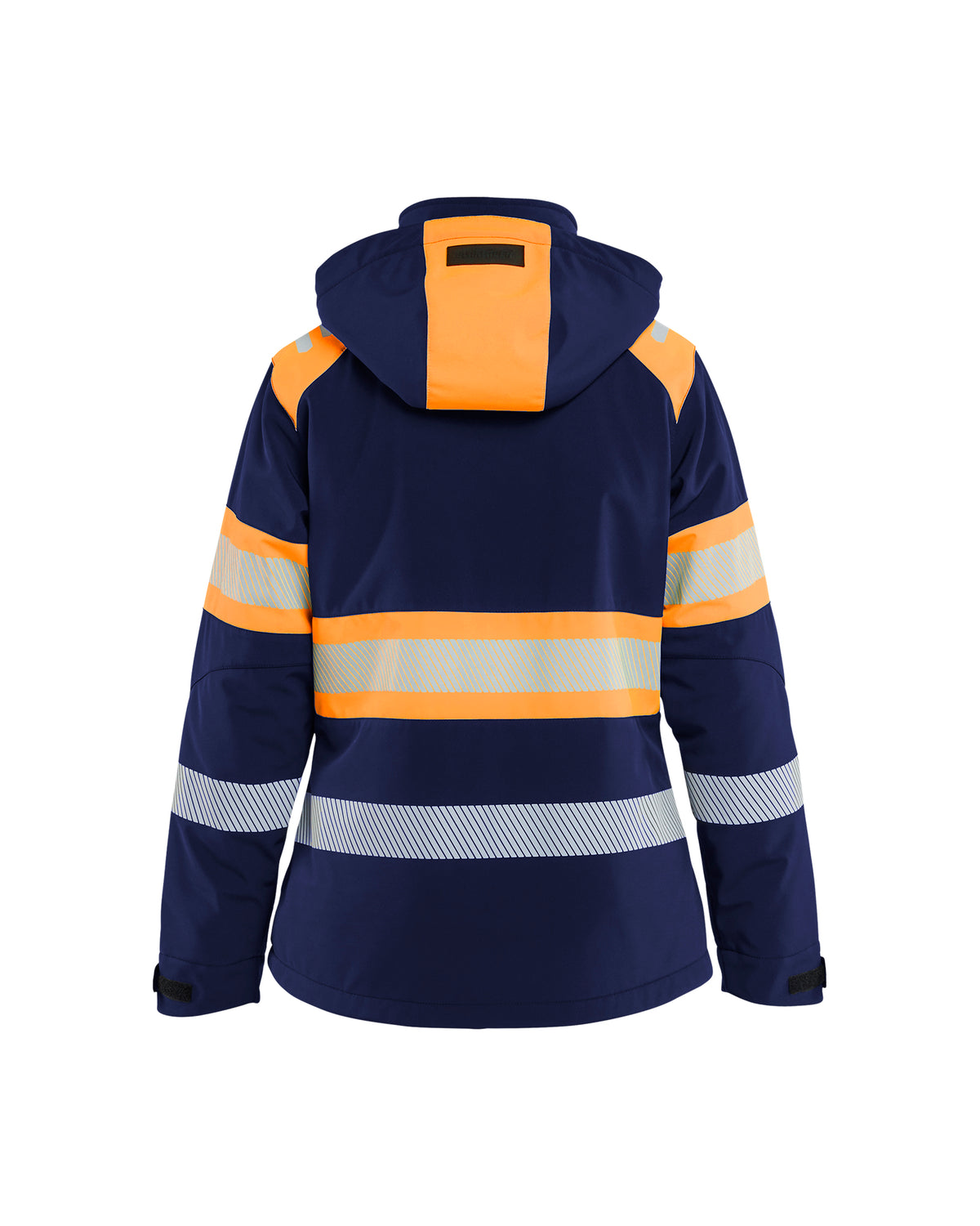 High-Visibility Softshell Jack Dames 4406 - Marineblauw/Oranje
