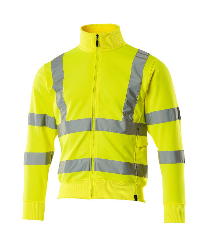 Sweatshirt met rits 50115 - 17 - hi-vis geel