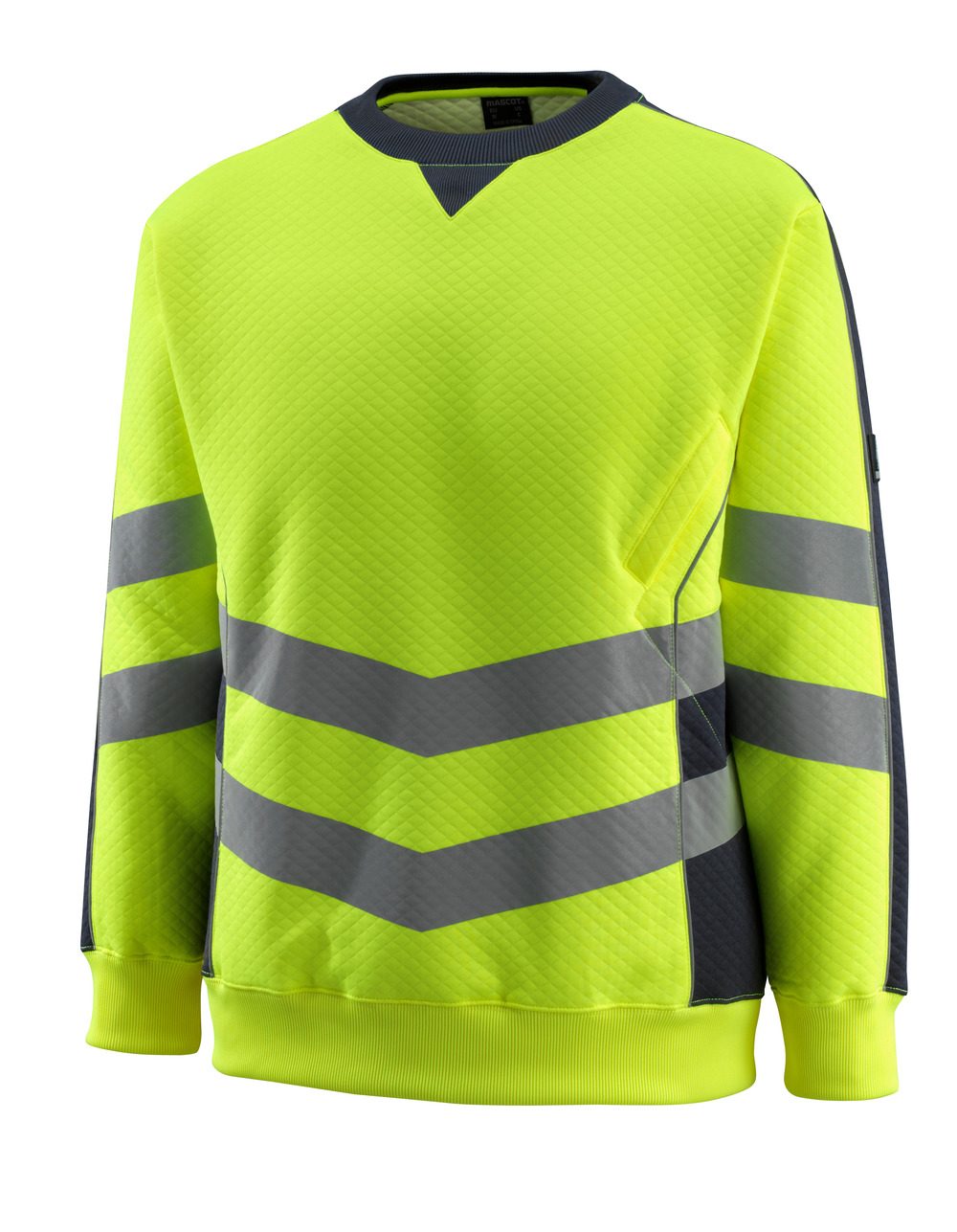 Sweatshirt 50126 - 17010 - hi-vis geel/donkermarine