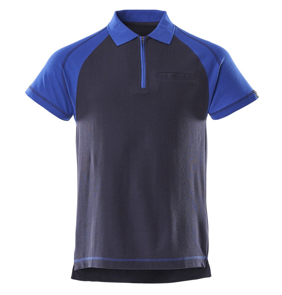 Poloshirt met borstzak Image 50302 - Marine/Korenblauw