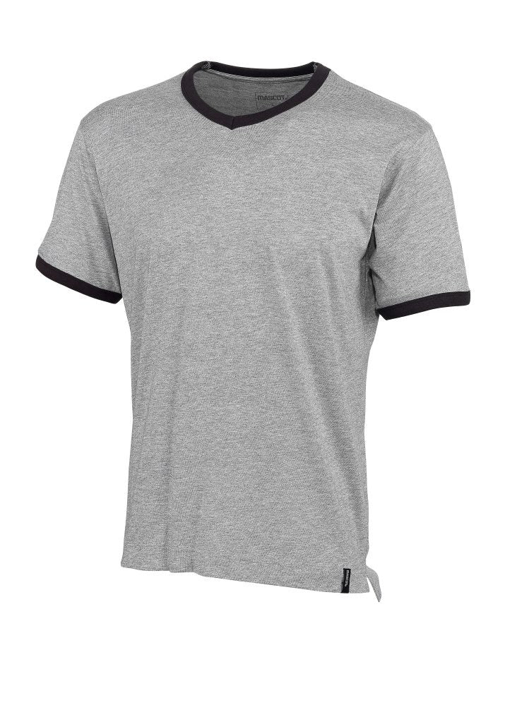 T-shirt met V-hals 50415 - 08 - grijs-gemêleerd