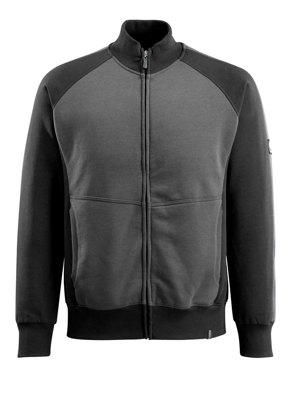 Sweatshirt met rits 50565 - 1809 - donkerantraciet/zwart