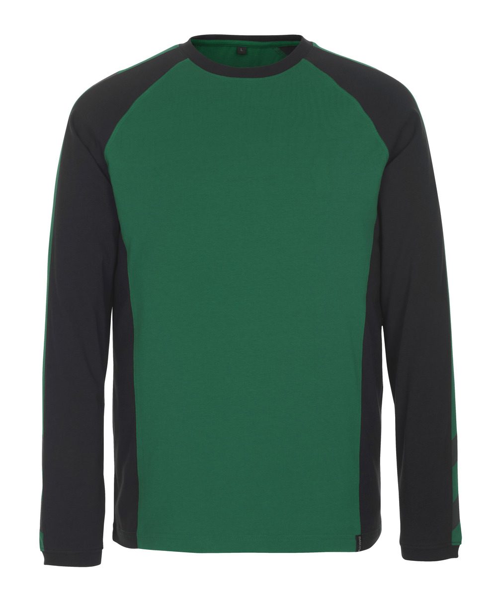 T-shirt lange mouwen 50568 - 0309 - groen/zwart