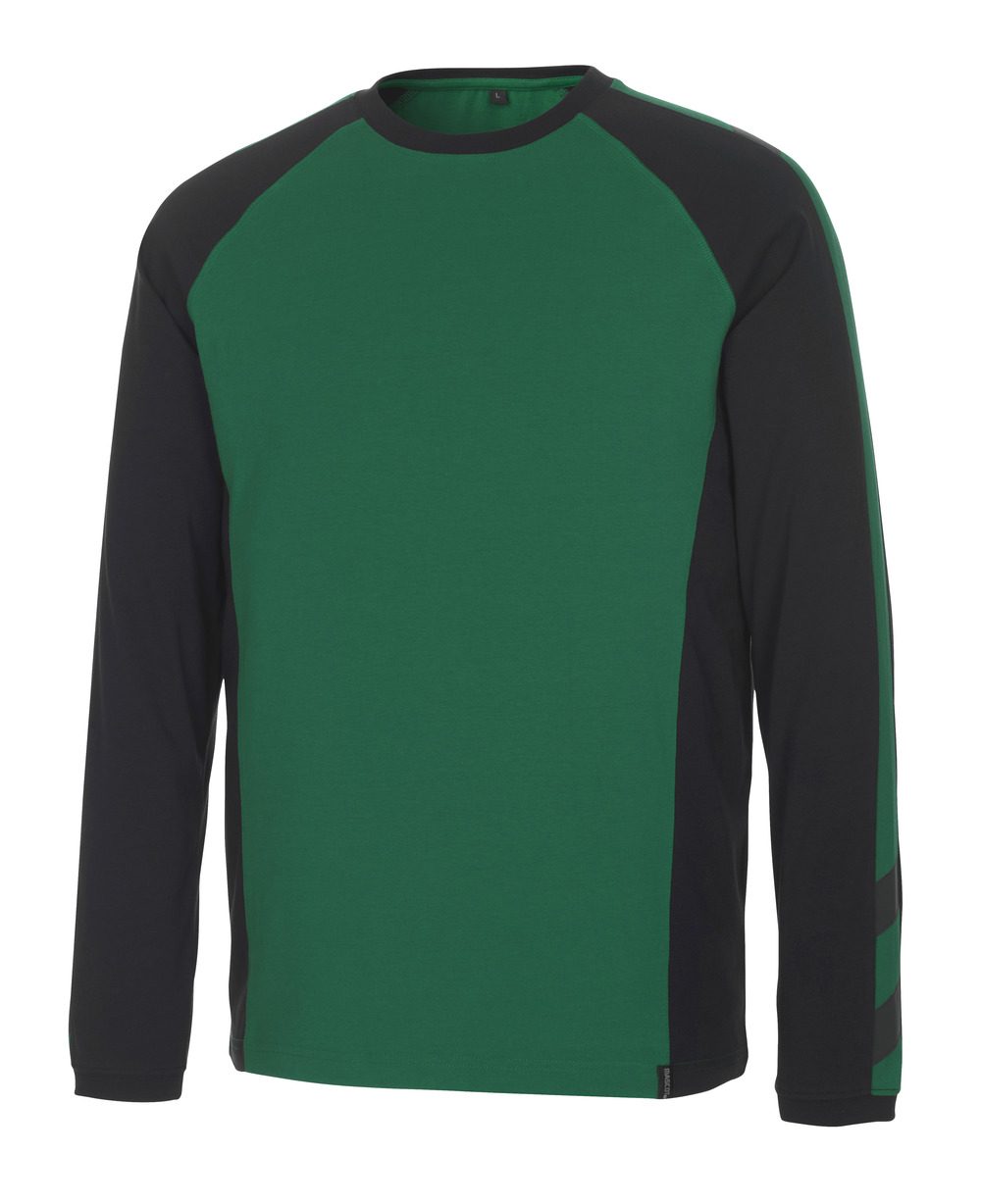 T-shirt lange mouwen 50568 - 0309 - groen/zwart