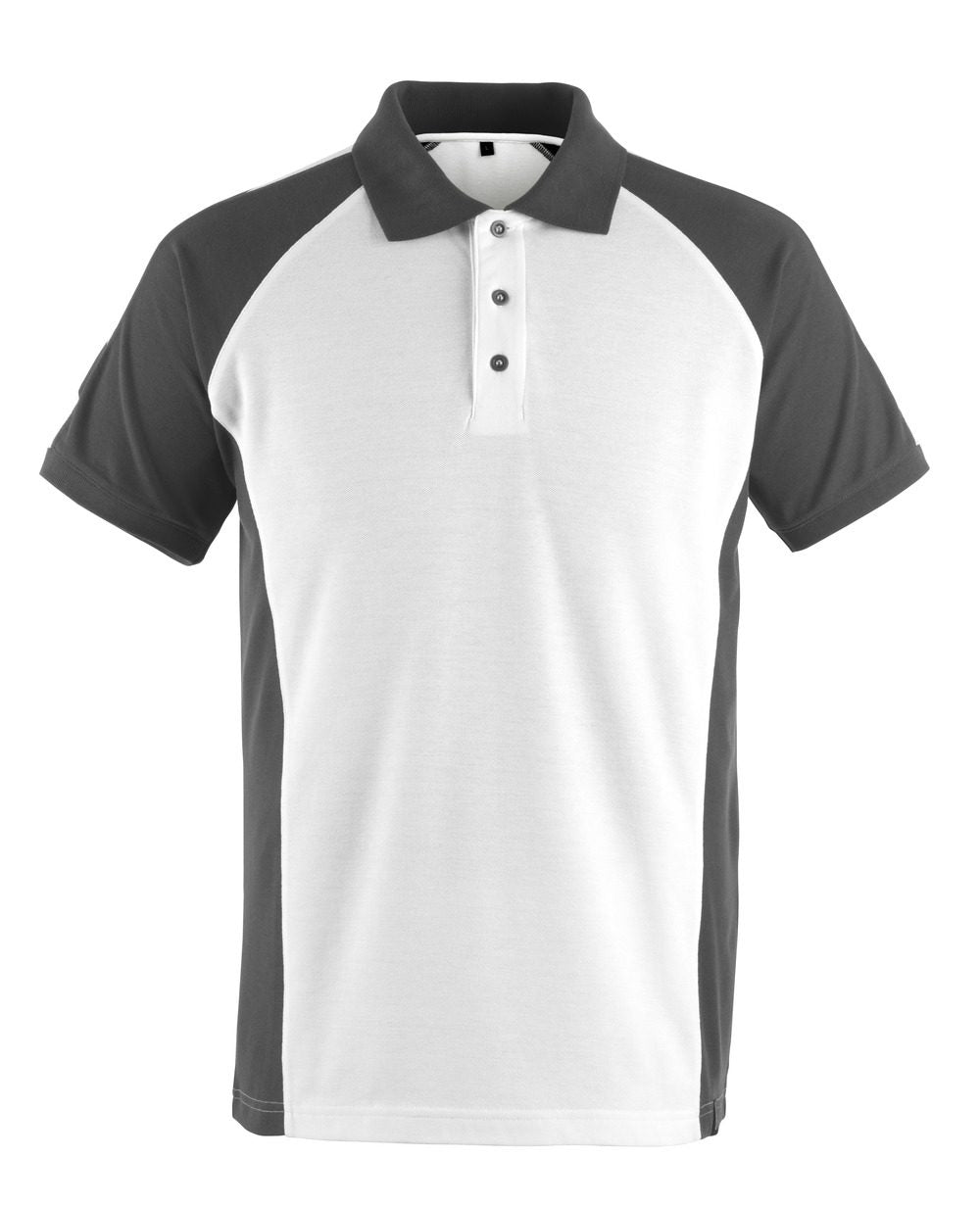 Poloshirt 50569 - 0618 - wit/donkerantraciet