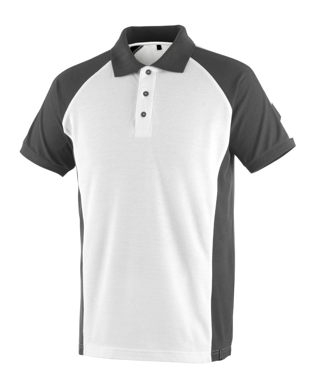 Poloshirt 50569 - 0618 - wit/donkerantraciet