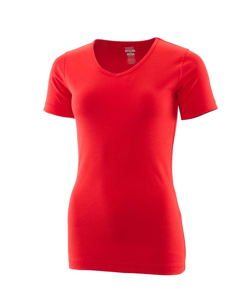 T-shirt met V-hals Dames 51584 - 202 - signaalrood