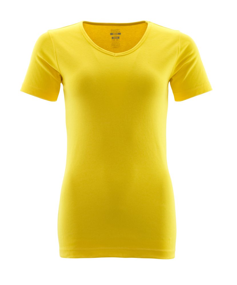 T-shirt met V-hals Dames 51584 - 77 - zonnegeel