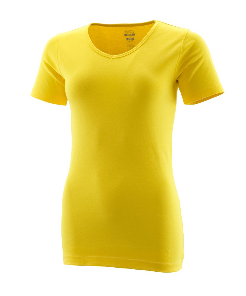 T-shirt met V-hals Dames 51584 - 77 - zonnegeel