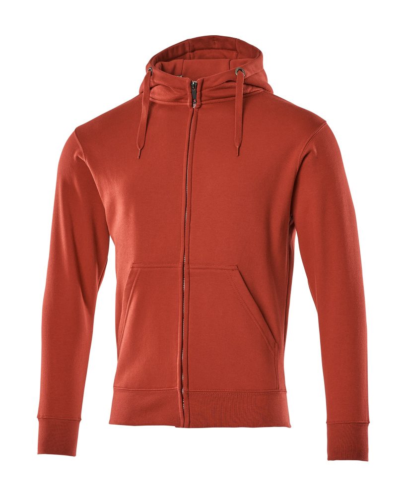 Capuchontrui met rits 51590 - 02 - rood