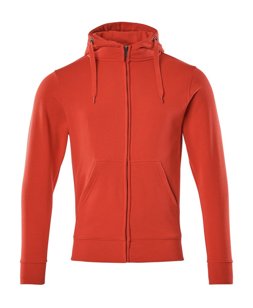 Capuchontrui met rits 51590 - 202 - signaalrood