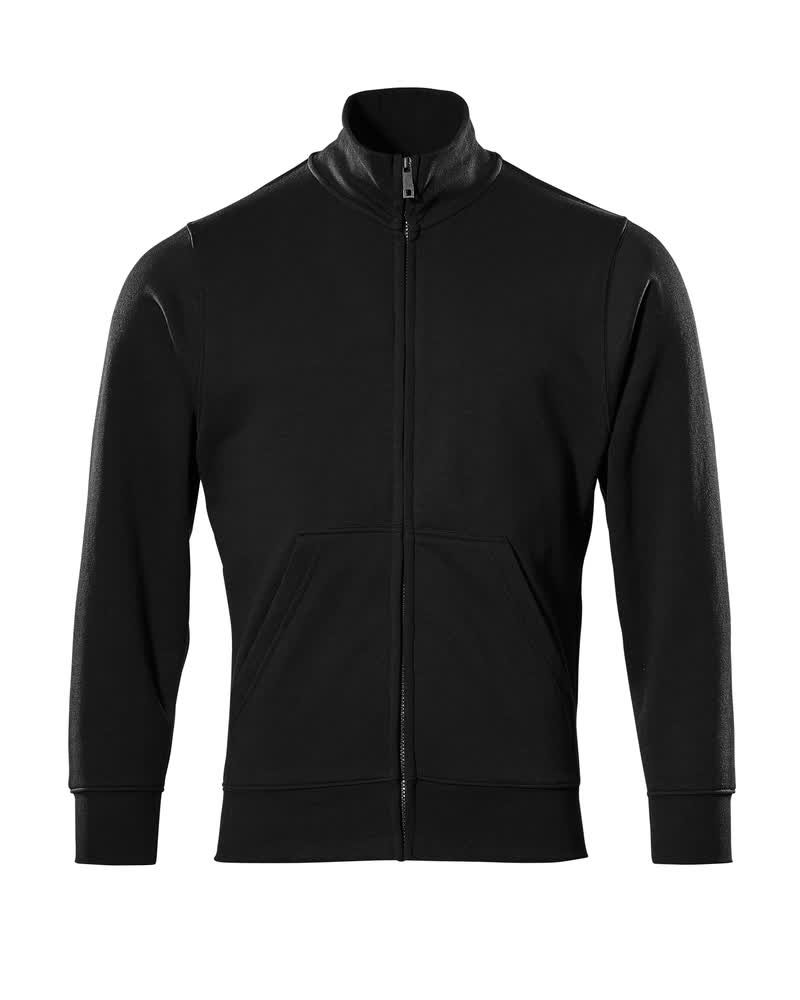 Sweatshirt met rits 51591 - 90 - diepzwart