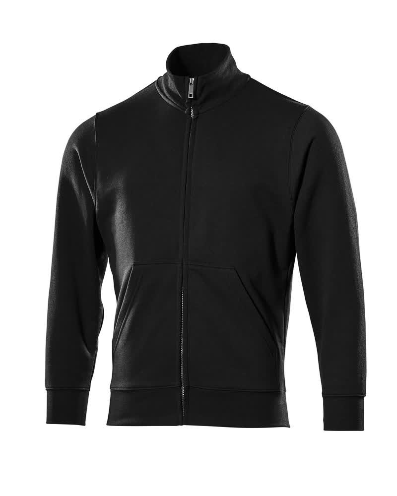 Sweatshirt met rits 51591 - 90 - diepzwart